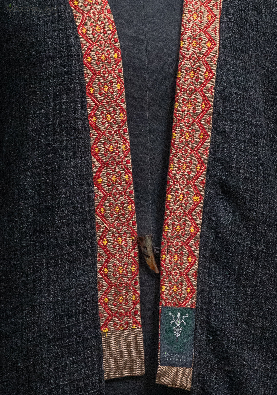 Open Kimono / Chanel Woven Border - Black NAGALAND